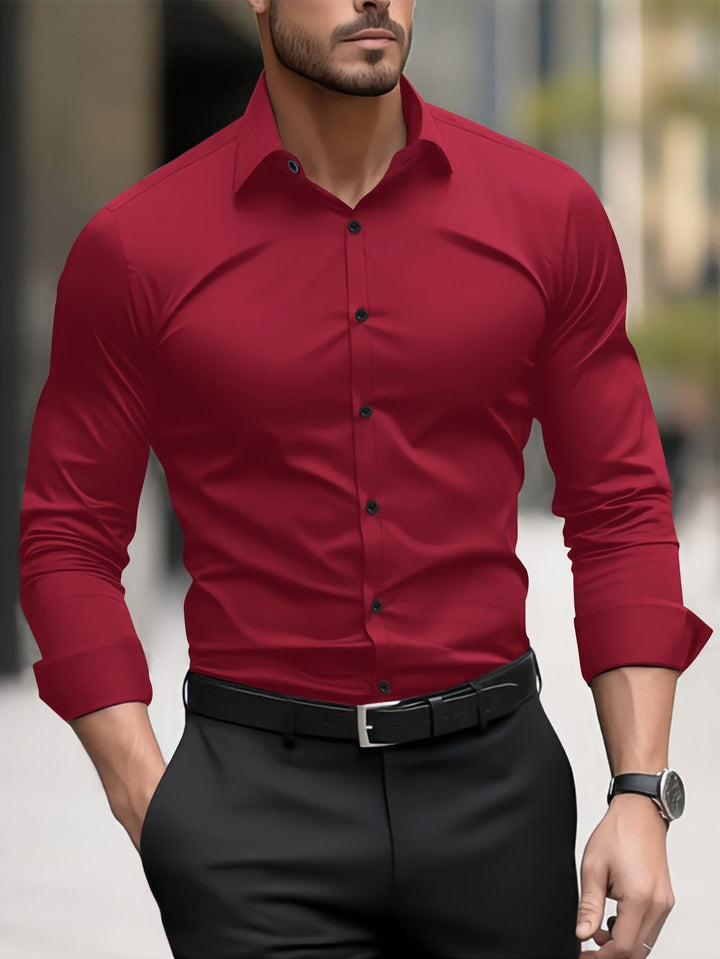 Thomas - Camicia business casual con colletto a revers per uomo