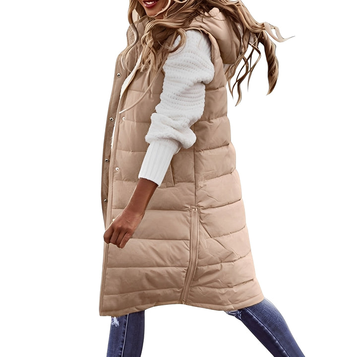 Brenna - Elegante lunga giacca in piuma per donne