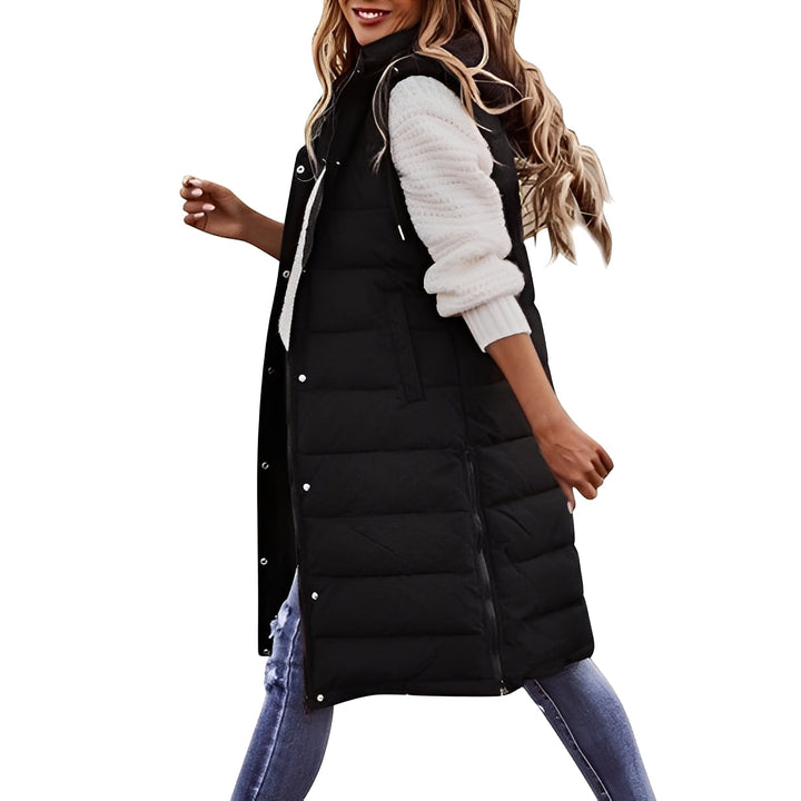 Brenna - Elegante lunga giacca in piuma per donne