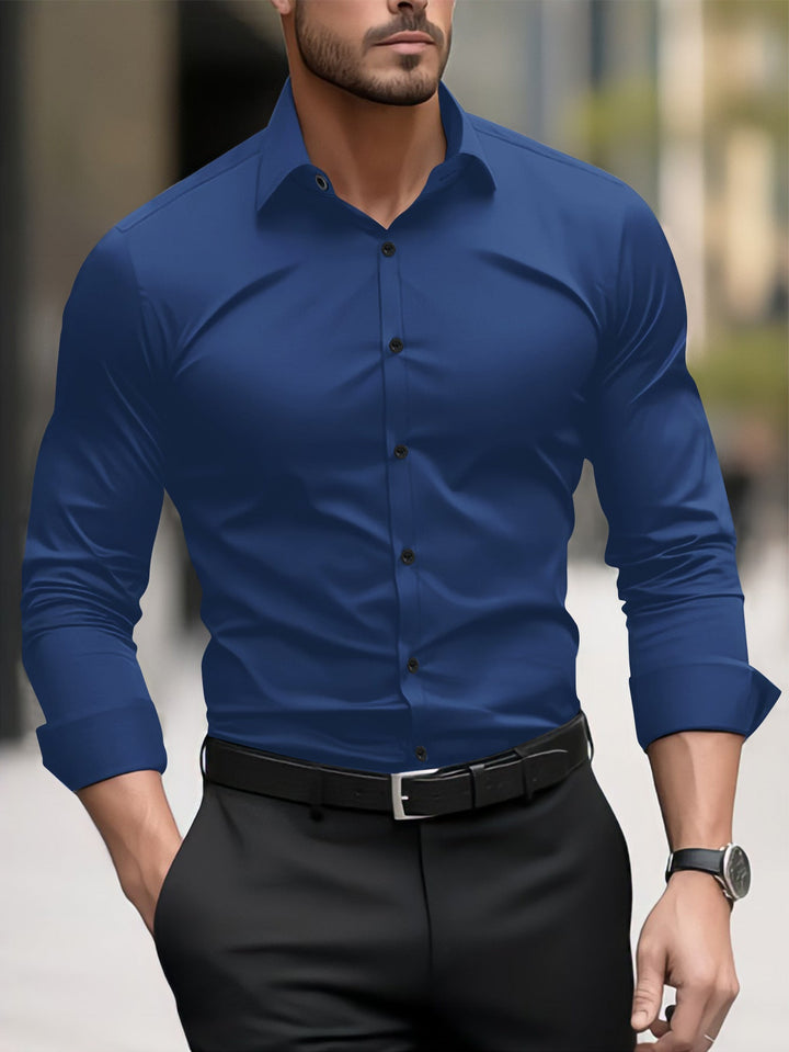 Thomas - Camicia business casual con colletto a revers per uomo