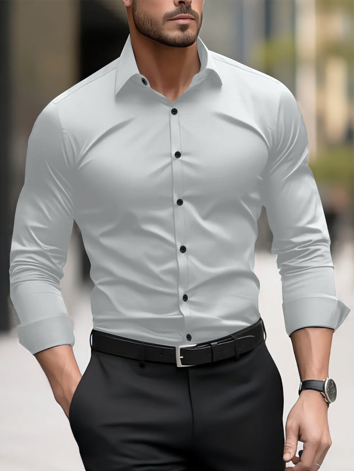 Thomas - Camicia business casual con colletto a revers per uomo